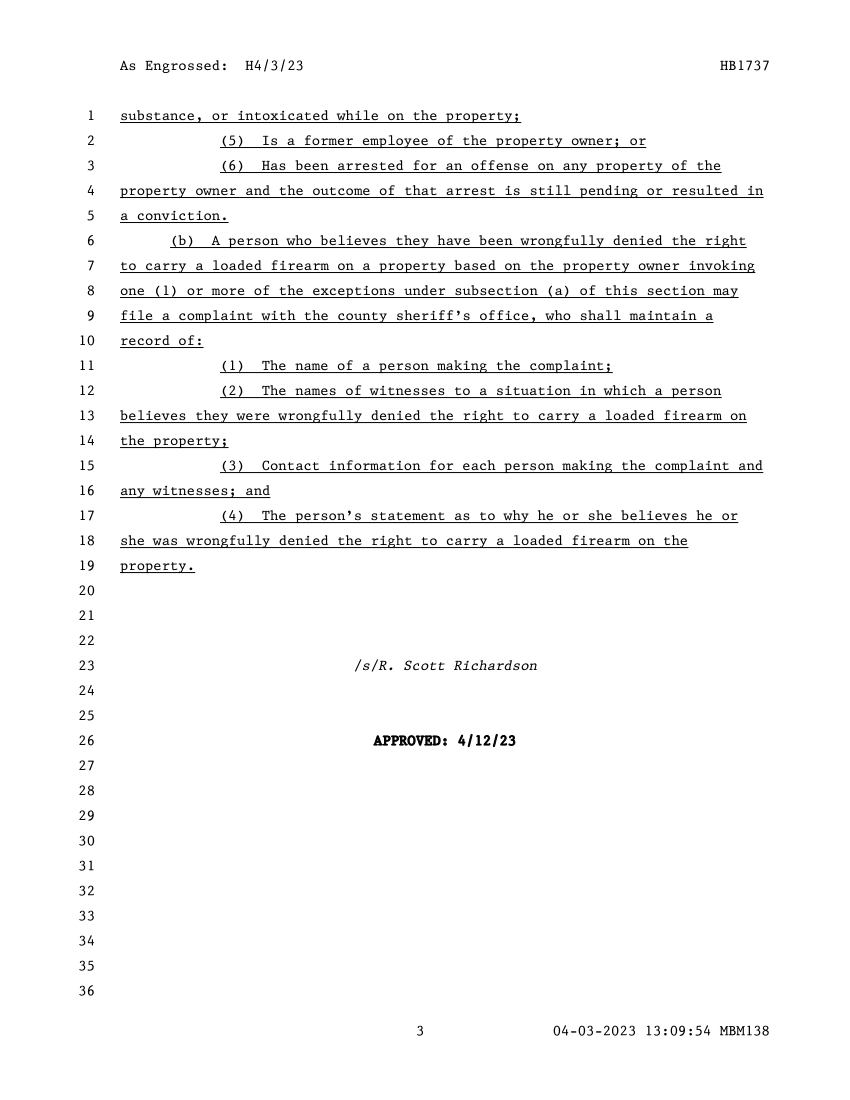 Act 749 of 2023 Gun Owners of Arkansas